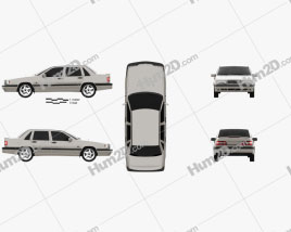 Volvo 850 sedan 1992 car clipart