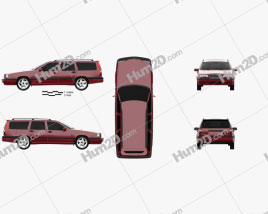 Volvo 850 wagon 1992 car clipart