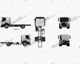 Volvo FE Fahrgestell LKW 2-Achs 2013 clipart