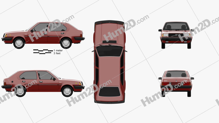 Volvo 345 5-türig 1980 car clipart