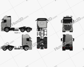 Volvo FH Tractor Truck 3-axle 2008 clipart