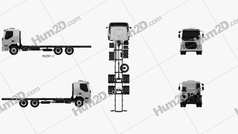 Volvo VM 270 Chassis Truck 3-axle 2014 PNG Clipart