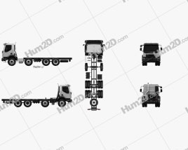 Volvo VM 270 Chassis Truck 4-axle 2014 clipart