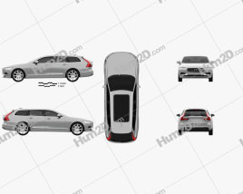 Volvo V90 T6 Inscription 2016 car clipart