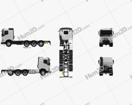 Volvo FH Fahrgestell LKW 4-Achs 2016 clipart