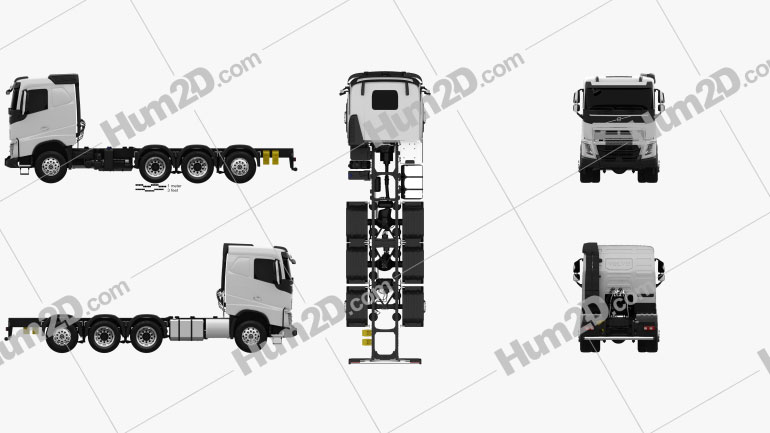 Volvo FH Chassis Truck 4-axle 2016 clipart