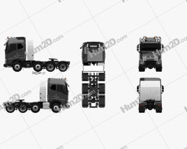 Volvo FH 750 Globetrotter Cab Tractor Truck 4-axle 2014 clipart