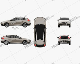 Volvo V40 T5 Cross Country 2016 car clipart