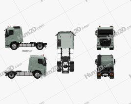 Volvo FH 420 Sleeper Cab Tractor Truck 2-axle 2012 clipart
