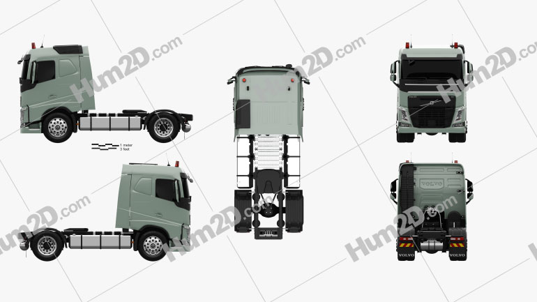 Volvo FH 420 Sleeper Cab Tractor Truck 2-axle 2012 clipart