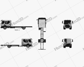 Volvo FL Crew Cab Chassis Truck 2013 clipart