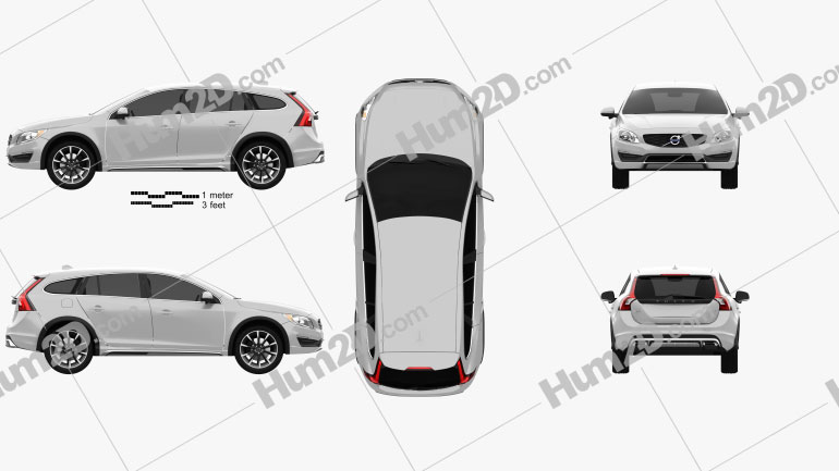 Volvo V60 D4 Cross Country 2015 car clipart