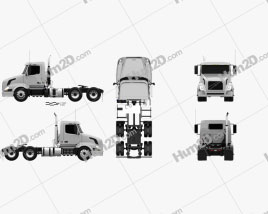 Volvo VNL (300) Tractor Truck 2011 clipart