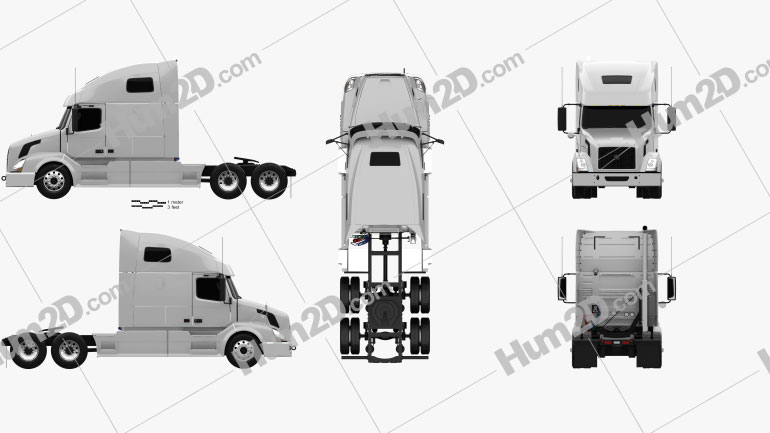 Volvo VNL (670) Tractor Truck 2011 clipart