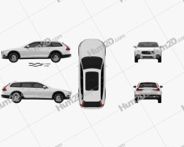 Volvo V90 T6 Cross Country 2016 car clipart