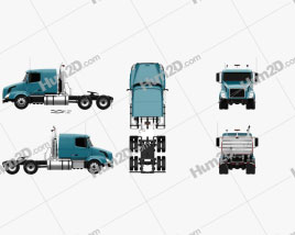 Volvo VNL (430) Tractor Truck 2011 clipart