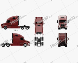 Volvo VNL (660) Caminhão trator 2011 clipart