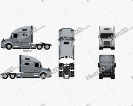Volvo VNL (760) Tractor Truck 2018 clipart