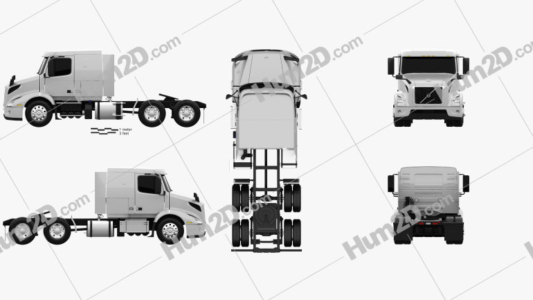 Volvo VNR (400) Tractor Truck 2018 clipart