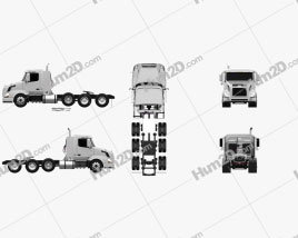 Volvo VNX (300) Tractor Truck 4-axle 2010 clipart