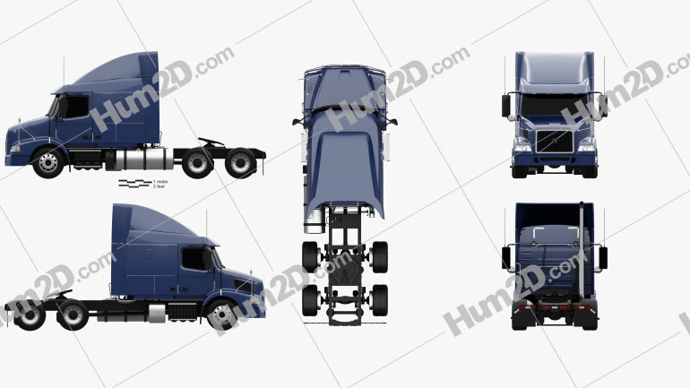 Volvo VNM (430) Tractor Truck 2012 PNG Clipart