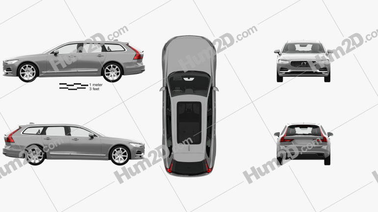 Volvo V90 T6 Inscription mit HD Innenraum 2016 car clipart
