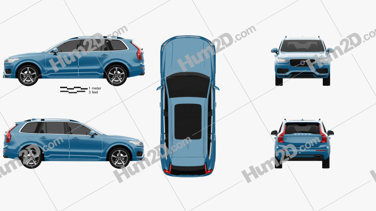 Volvo XC90 D5 R-Design 2016 PNG Clipart