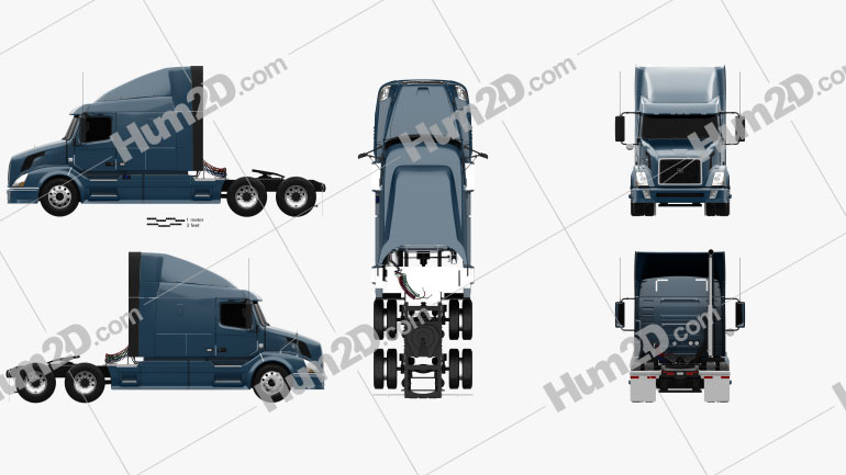 Volvo VAH (630) Tractor Truck 2012 clipart