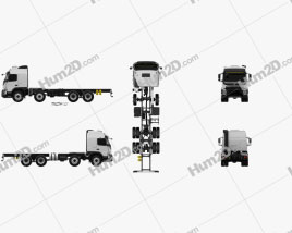 Volvo FMX Globetrotter Cab Chassis Truck 4-axle 2013 clipart