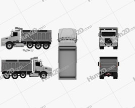 Volvo VHD Dump Truck 4-axle 2018 clipart