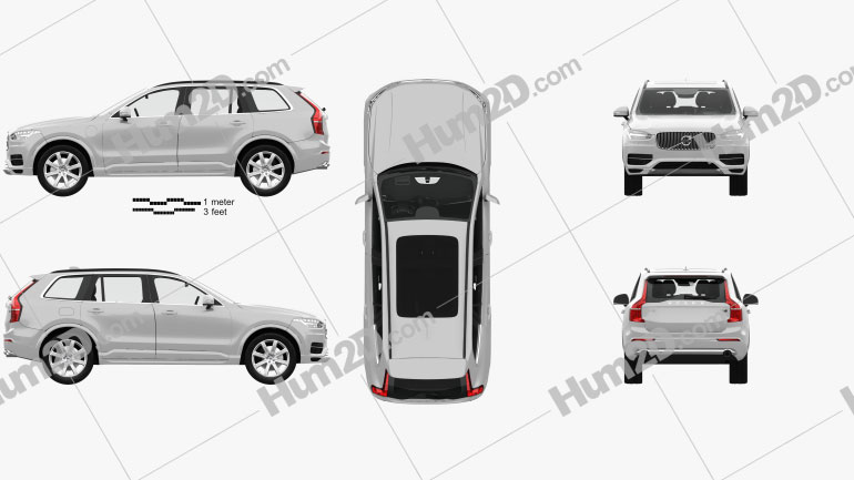 Volvo XC90 T8 com interior HQ and Engine 2015 PNG Clipart