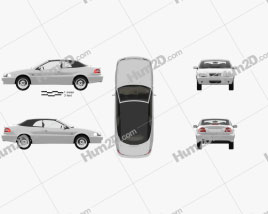 Volvo C70 convertible with HQ interior 1999 car clipart
