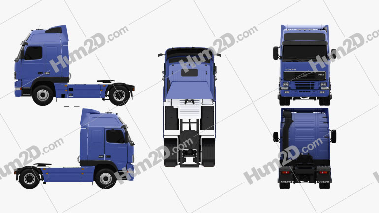 Volvo FH12 Globetrotter XL Tractor Truck 2-axle 1995 clipart