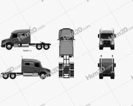 Volvo VNX 740 Tractor Truck 2020 clipart