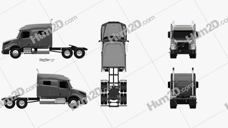 Volvo VNX 740 Tractor Truck 2020 Clipart Image