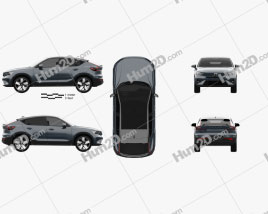 Volvo C40 Recharge 2021 car clipart