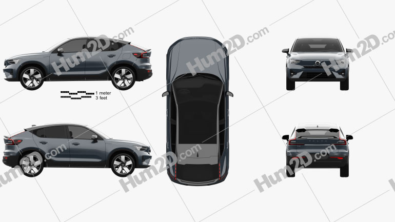 Volvo C40 Recharge 2021 PNG Clipart