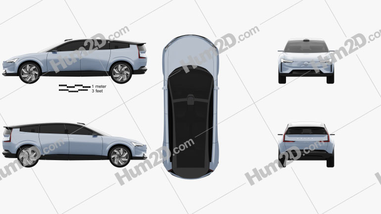 Volvo Recharge 2021 car clipart