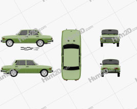 Wartburg 353 1966 car clipart