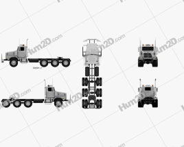 Western Star 6900 Tractor Truck 2008 clipart