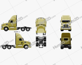 Western Star 5700XE Day Cab Tractor Truck 2014 clipart