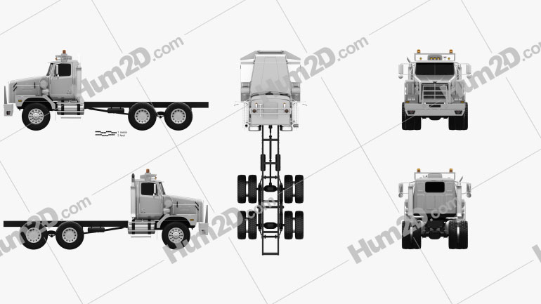 Western Star 6900 XD Chassis Truck 2008 clipart
