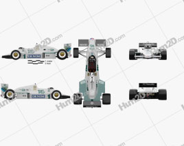 Williams FW08C F1 1983 car clipart