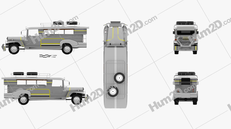 Willys Jeepney Philippines 2012 clipart