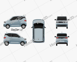 Wuling Hongguang Mini EV 2020 car clipart
