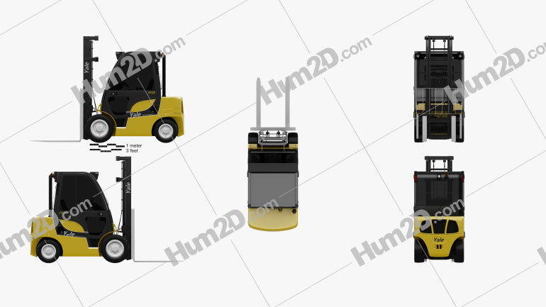 Yale GDP 35VX Forklift 2012 Trator clipart