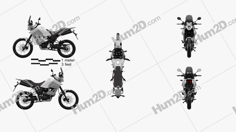 Yamaha XT660Z Tenere 2012 Moto clipart