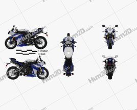 Yamaha R1 2014 Motorcycle clipart