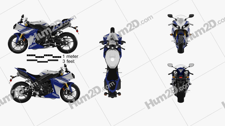 Yamaha R1 2014 Motorcycle clipart