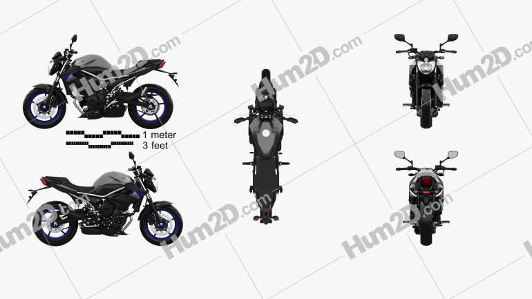 Yamaha XJ6 2014 Clipart Image